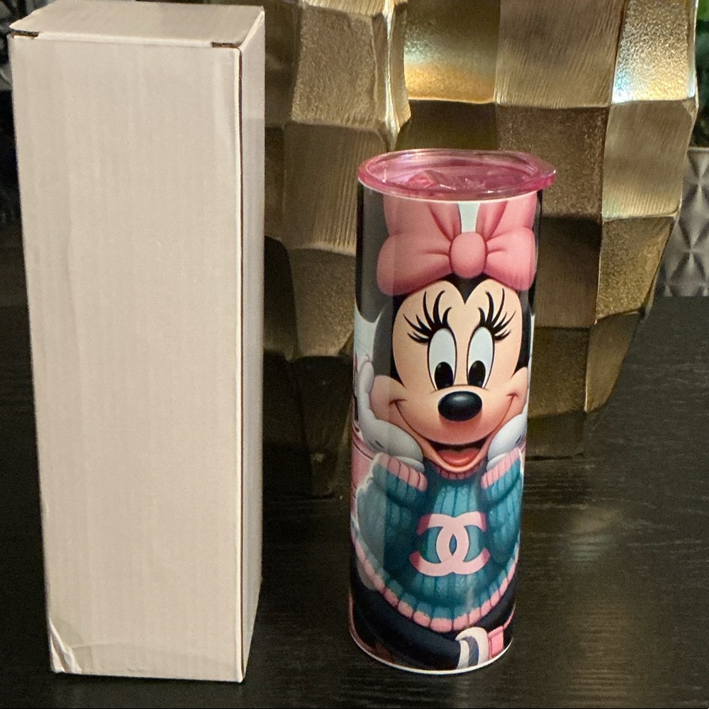 NEW Inspired Minnie Mouse Tumbler with Pink and Blue Design